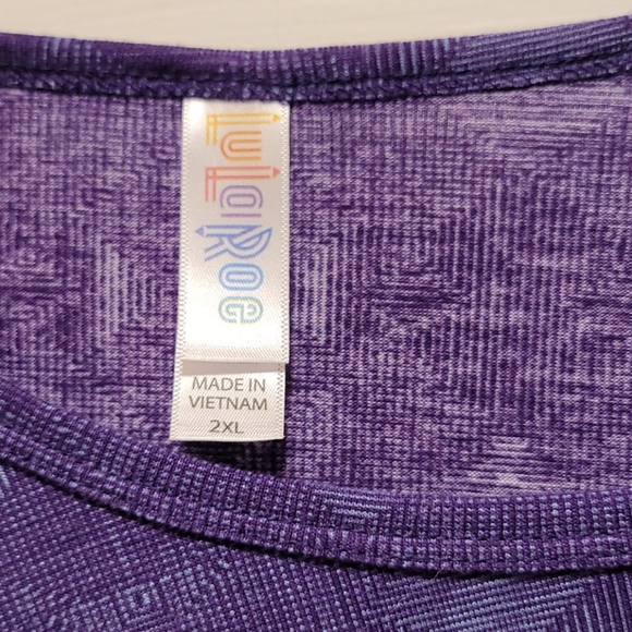 Lularoe Purple Lynnae Size 2xl - Picture 3 of 4